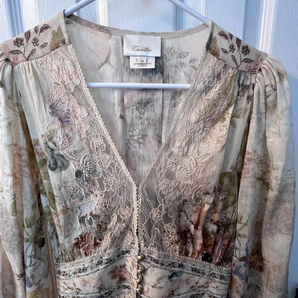 Camilla Adorned in Antiquity Button-Front Maxi Dress - XS - Picture 8 of 14